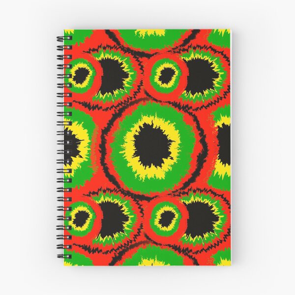 Item preview, Rasta tie dye - Retro 60s and 70s watercolor watercolour holographic  pattern black background  designed and sold by Artonmytee.