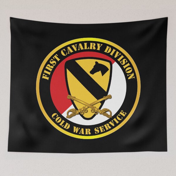 Item preview, Army - 1st Cavalry Div - Red White - Cold War Service designed and sold by Military Insignia Products.