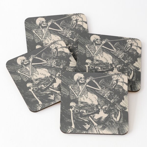 Item preview, Death and Passions Descend upon the World by Auguste Lepère designed and sold by IndieArtDream.