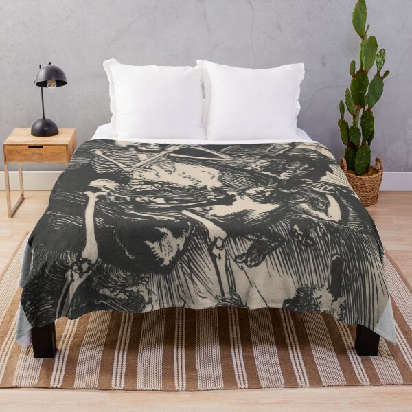 Item preview, Death and Passions Descend upon the World by Auguste Lepère designed and sold by IndieArtDream.