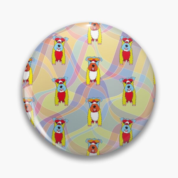 Item preview, Schnauzer Dogs on Waves No2 - Red - Green - Blue - Yellow  designed and sold by SterreStudio.