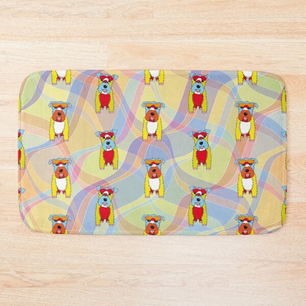 Item preview, Schnauzer Dogs on Waves No2 - Red - Green - Blue - Yellow  designed and sold by SterreStudio.