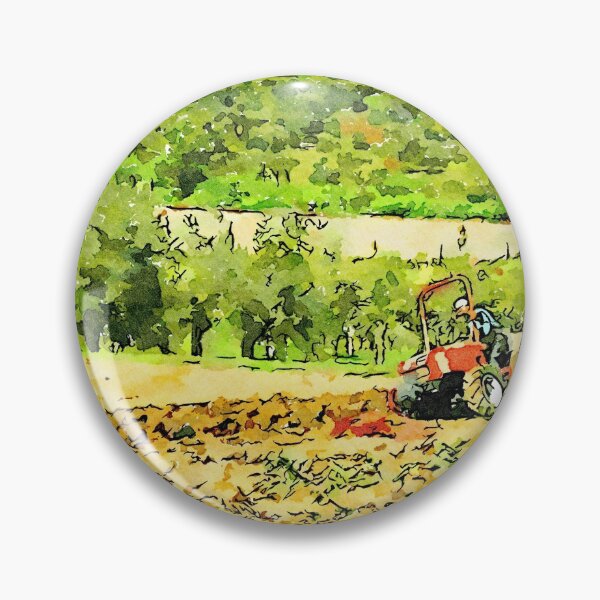 Artikelvorschau, Hortus Conclusus: Roter Traktor pflügt das Feld entworfen und verkauft von Giuseppe Cocco.