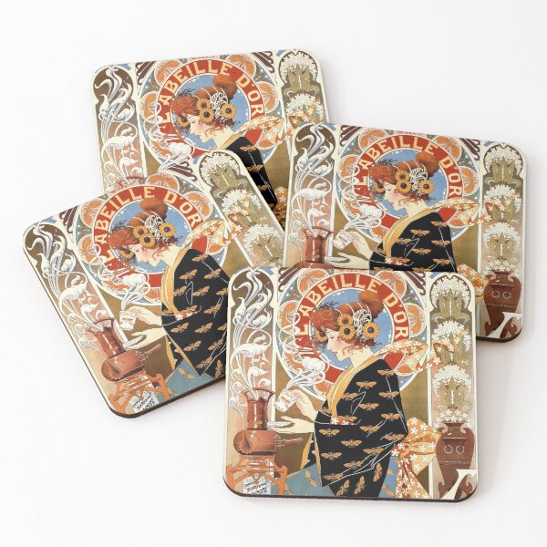 Item preview, Cafés torréfiés Labeille dor. French art nouveau poster designed and sold by likiska.