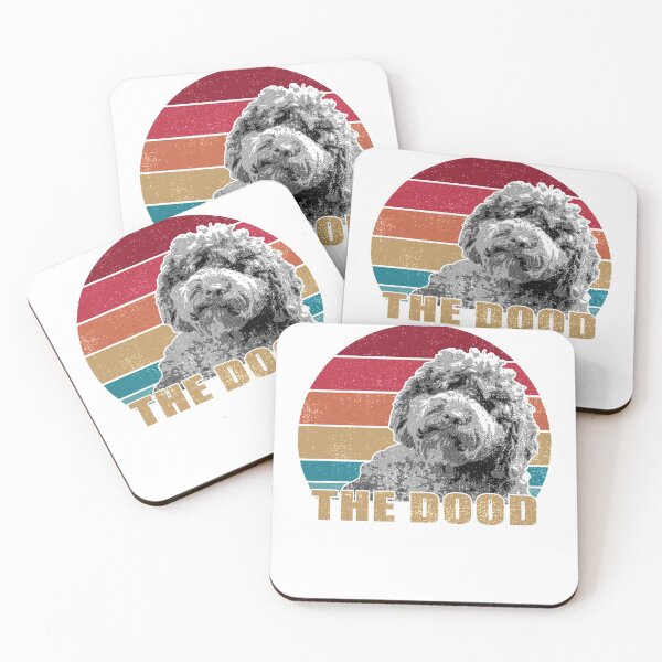 Item preview, mini labradoodle Goldendoodle The Dood Funny Vintage Retro Tee Dad Mom Kids T-Shirt designed and sold by splashworks.