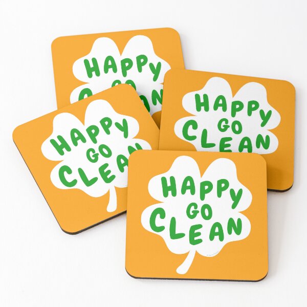 Item preview, Happy Go Clean Funny St. Patrick's Day Clover Leaf Housekeeping Lady Gifts designed and sold by SavvyCleaner.