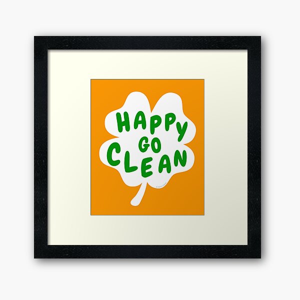 Item preview, Happy Go Clean Funny St. Patrick's Day Clover Leaf Housekeeping Lady Gifts designed and sold by SavvyCleaner.