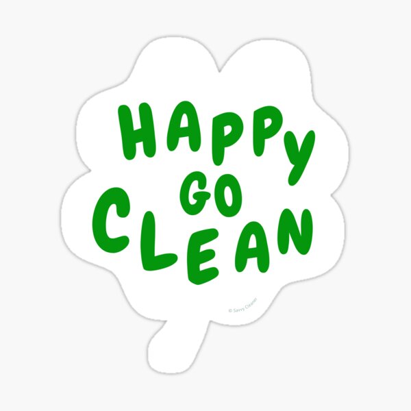 Item preview, Happy Go Clean Funny St. Patrick's Day Clover Leaf Housekeeping Lady Gifts designed and sold by SavvyCleaner.