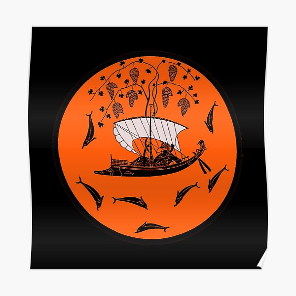 Dionysus and the Pirates, the Dionysus Cup by Exekias Poster