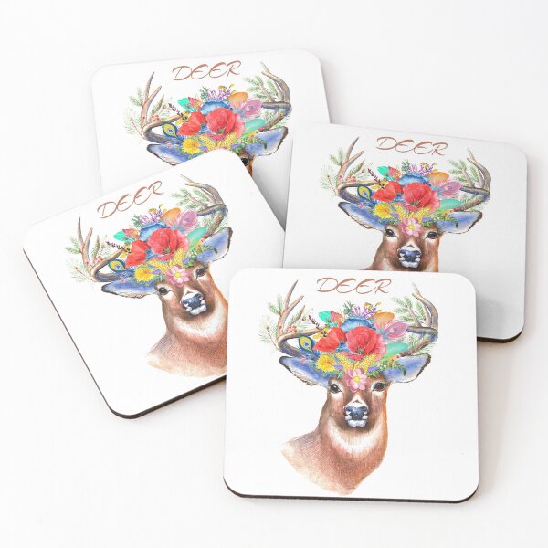 Item preview, Deer and Wildflower designed and sold by eajob.