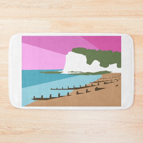 Item preview, St Margaret’s Bay Beach and White Cliffs, Dover, Kent, Pink Sunset designed and sold by OneThreeSix.