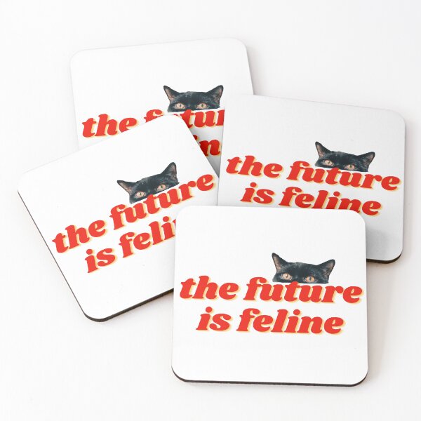 Item preview, the future is feline quote sticker designed and sold by lexynlee.