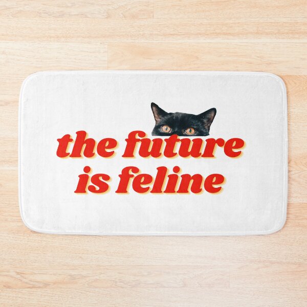 Item preview, the future is feline quote sticker designed and sold by lexynlee.