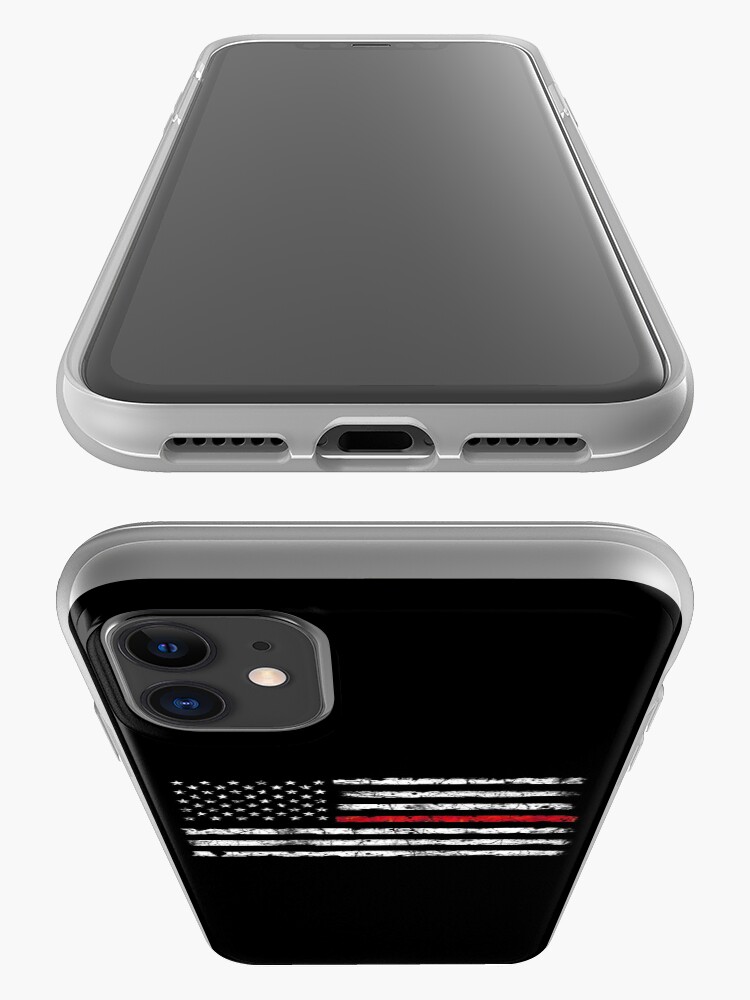 Vista alternativa de Funda y vinilo para iPhone Línea roja (blanca) V2