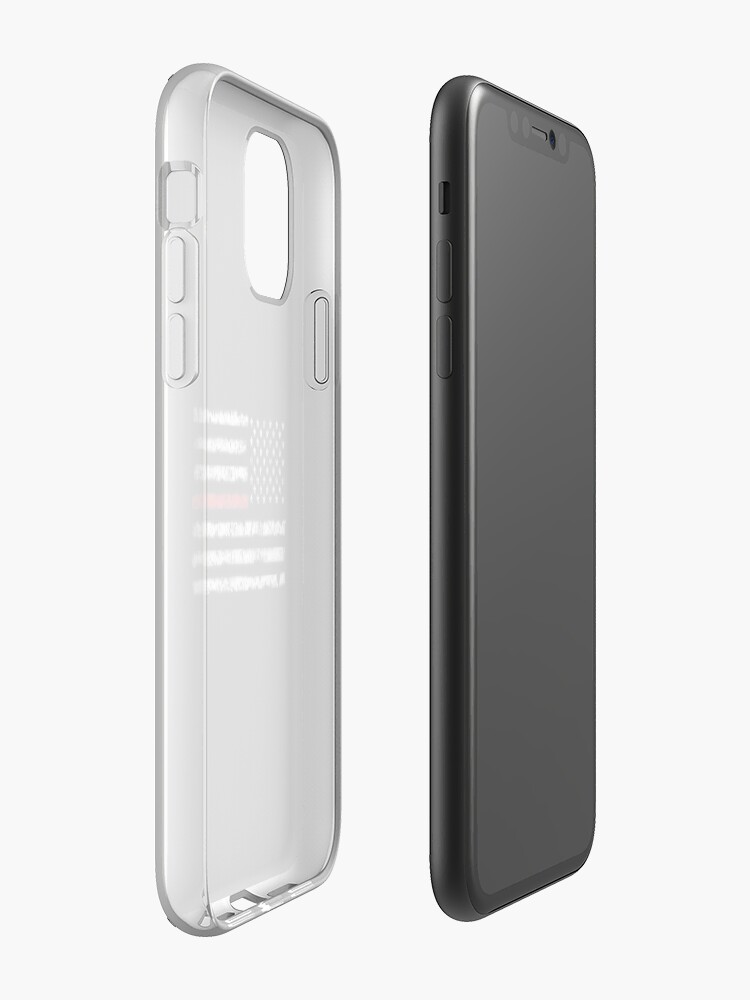Vista alternativa de Funda y vinilo para iPhone Línea roja (blanca) V2