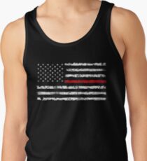 Red Line (White) V2 Tank Top