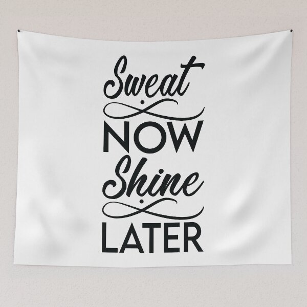 Item preview, Sweat Now Shine Later - Typography Design designed and sold by Valuential.