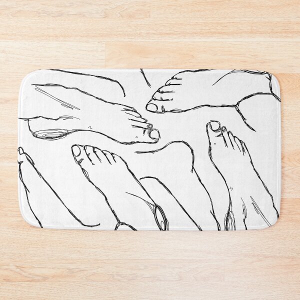 Item preview, Lineart feet pattern black designed and sold by Abbiedaisyxox.