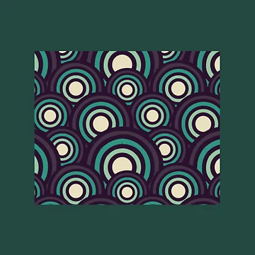 Artwork thumbnail, Circle Pattern Retro Design by AMS-ART