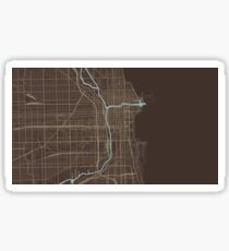 Chicago Map (Autumn) Sticker