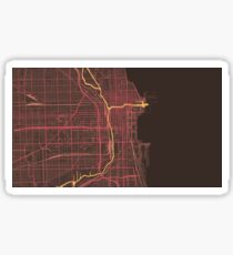 Chicago Map (Summer) Sticker