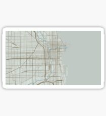 Chicago Map (Winter) Sticker