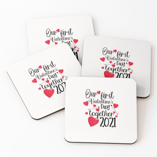 Item preview, Our First Valentines Day Together 2021 Matching Couple designed and sold by PrintexDesigns.