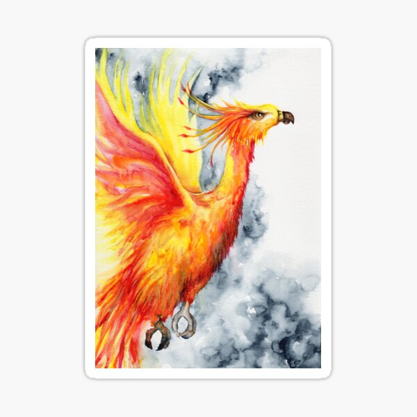 Fiery Phoenix Sticker