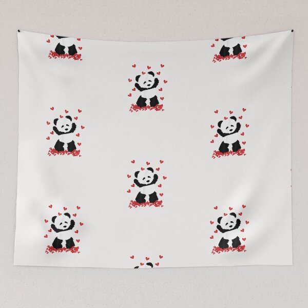 Item preview, Panda Heart Valentines Day Girls Kids Women Bear Lover  designed and sold by PrintexDesigns.