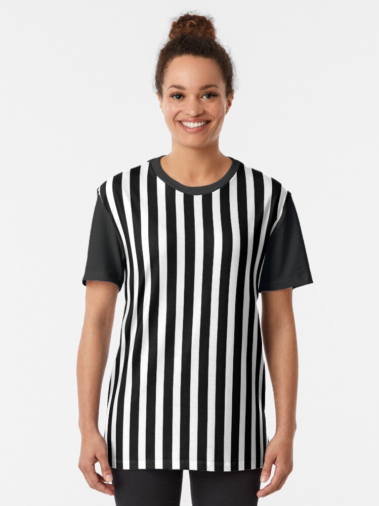 Black & White Large Vertical Stripes Graphic T-Shirt for Sale by 89BLACK