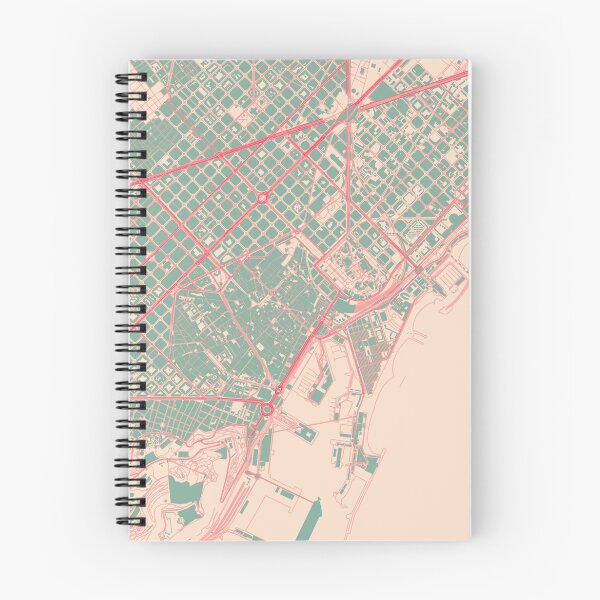Item preview, Barcelona Map (Springtime) designed and sold by RobinStevens.
