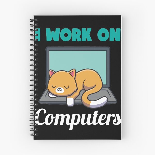 Item preview, Computer home office with cat programmer IT computer scientist designed and sold by Lenny Stahl.