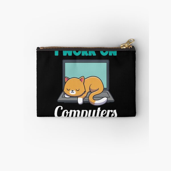 Item preview, Computer home office with cat programmer IT computer scientist designed and sold by Lenny Stahl.