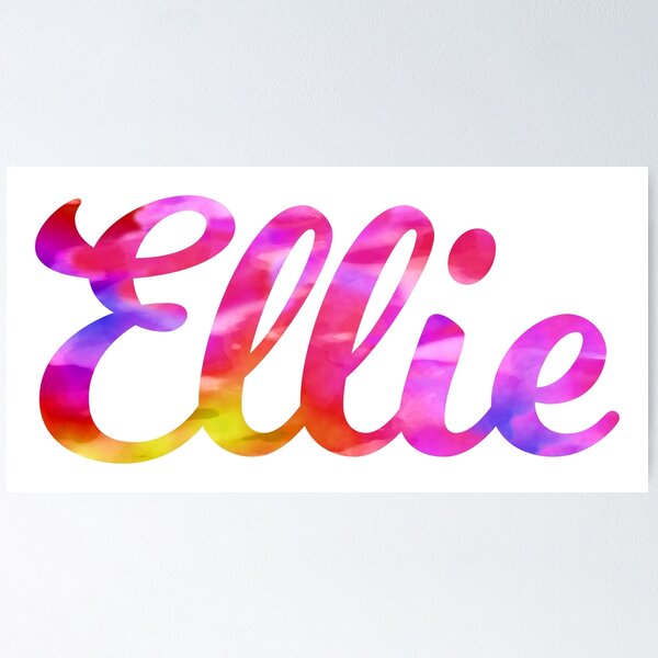 Ellie Female Name - in Stylish Lettering Cursive Typography Text