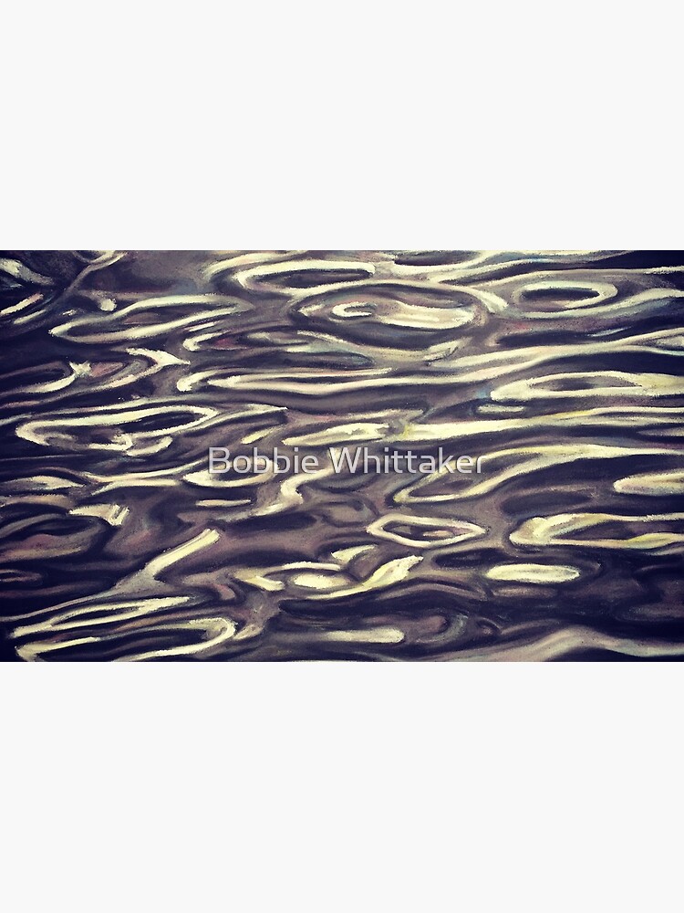 Black and White Pastel Water Abstract Landscape Winter Swirls by BobbieWhittaker