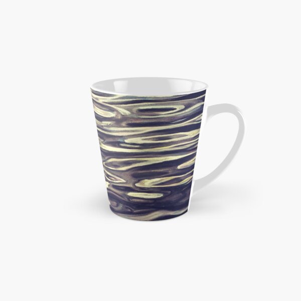 Black and White Pastel Water Abstract Landscape Winter Swirls Tall Mug