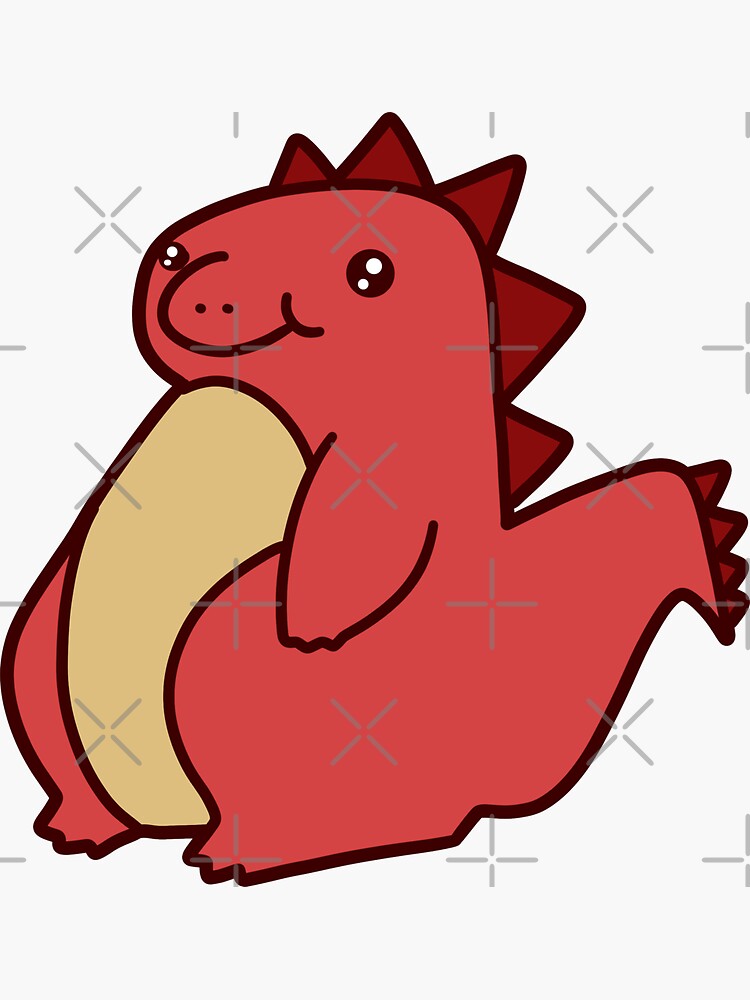 cute red dinosaur