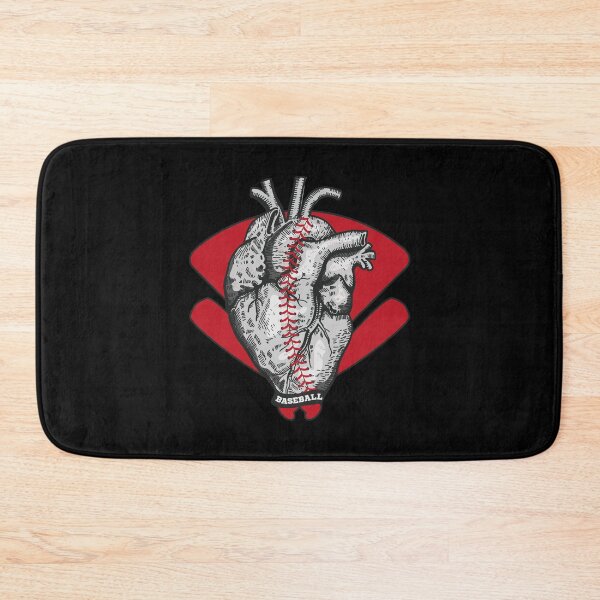 Item preview, I Love Baseball Stitches Heart Field Bats designed and sold by OmmeDesigns.