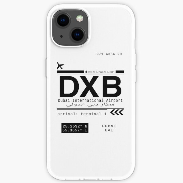 DXB Dubai International Airport Call Letters iPhone Soft Case