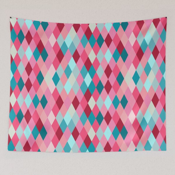 Item preview, Seamless lozenge pattern of red, pink, blue colors designed and sold by Svetlana Piatigoskaia.