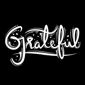 Artwork thumbnail, Grateful Decorative Text by RADesigns21