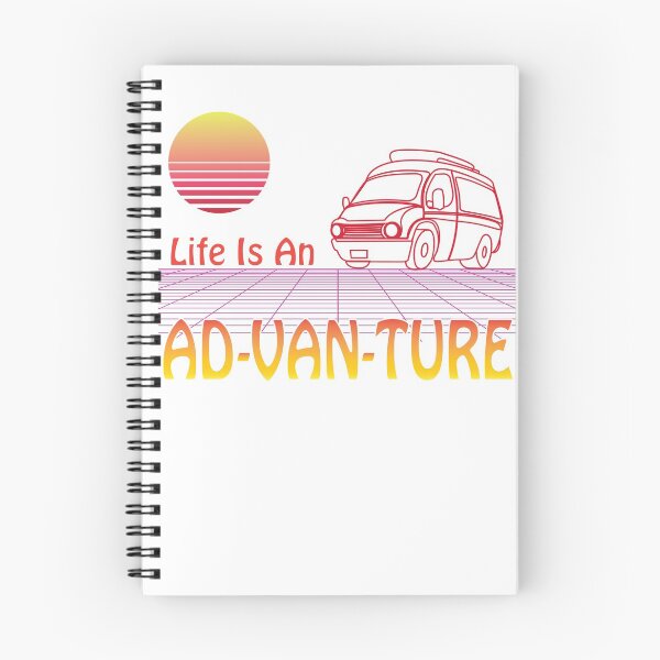 Item preview, Vanlife Retro Life is an Ad-Van-Ture Red Camper Van sunset designed and sold by Surfer Dave Designs.