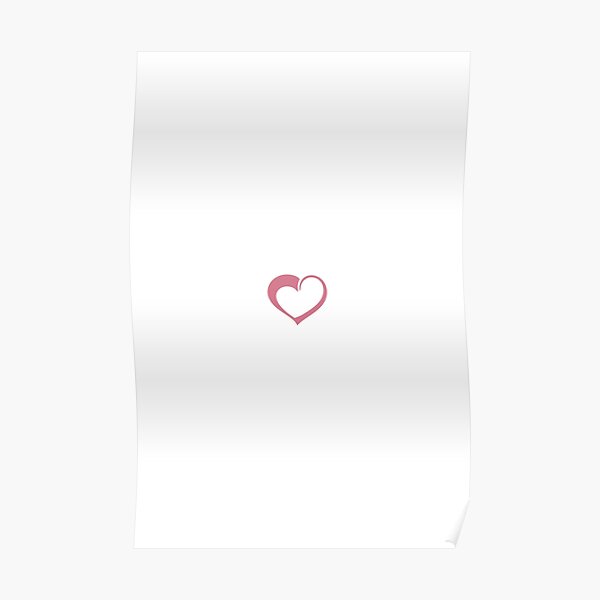 Rose pink Heart Outline #vc-114-25 Poster