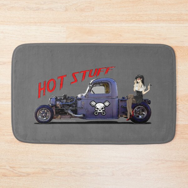 Item preview, Cool Truck Rat Rod with Anime Girl Hot Stuff designed and sold by CoolCarVideos.