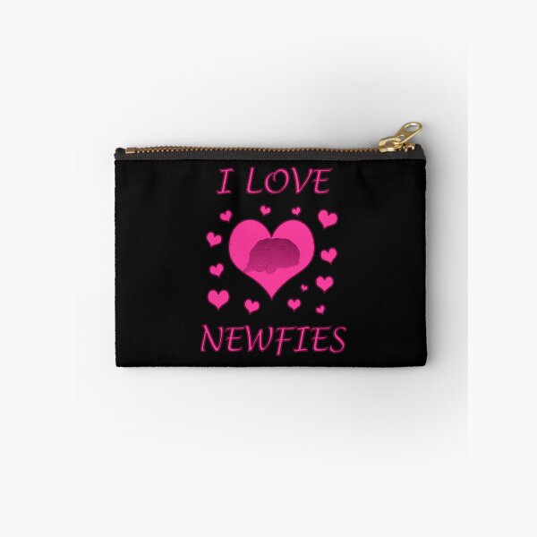 Item preview, Newfoundland dog heart love pink black designed and sold by Moonyflower.