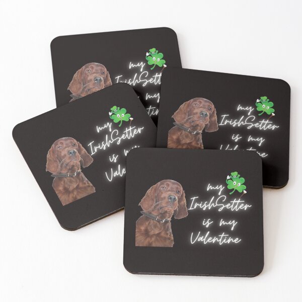 Item preview, My Irish Setter is my Valentine - with Shamrock - Happy St Patrick's Day designed and sold by MikeMacro.