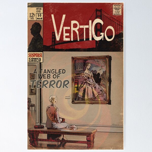 Item preview, Vertigo - Alfred Hitchcock Comic Book Fan Art  designed and sold by FineArtofMK.