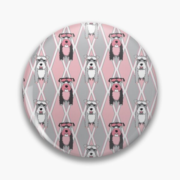 Item preview, Schnauzer Dogs No1 - Pink Gray designed and sold by SterreStudio.