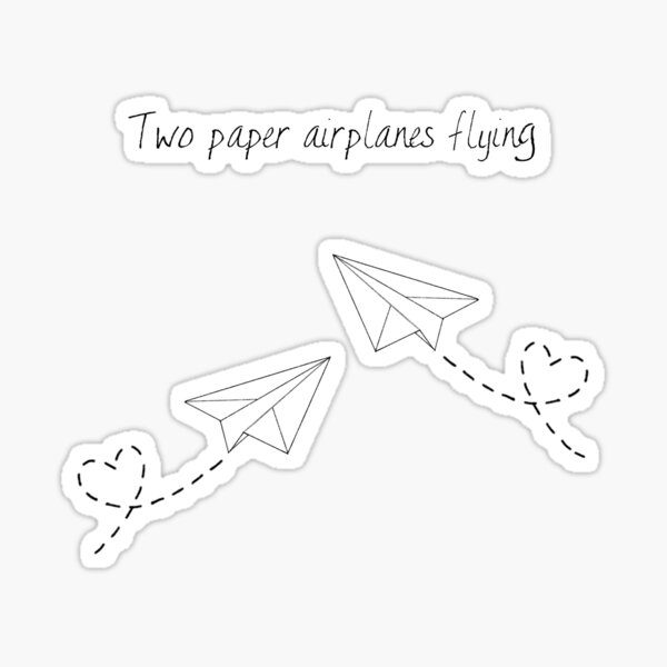 "Two paper airplanes flying" Sticker by Senku112 | Redbubble