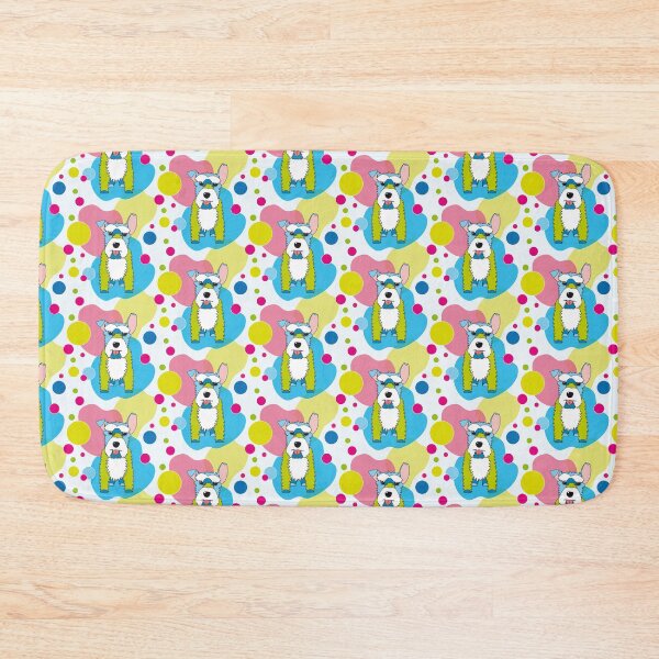 Item preview, Schnauzer Dog One Ear Up No1 - Green - Blue - Pink designed and sold by SterreStudio.